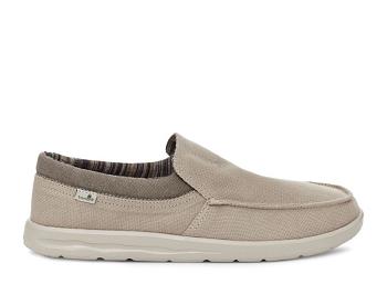 Sanuk Hi Bro Lite Hemp Slip On Men's Shoes Beige | Canada 233FDN